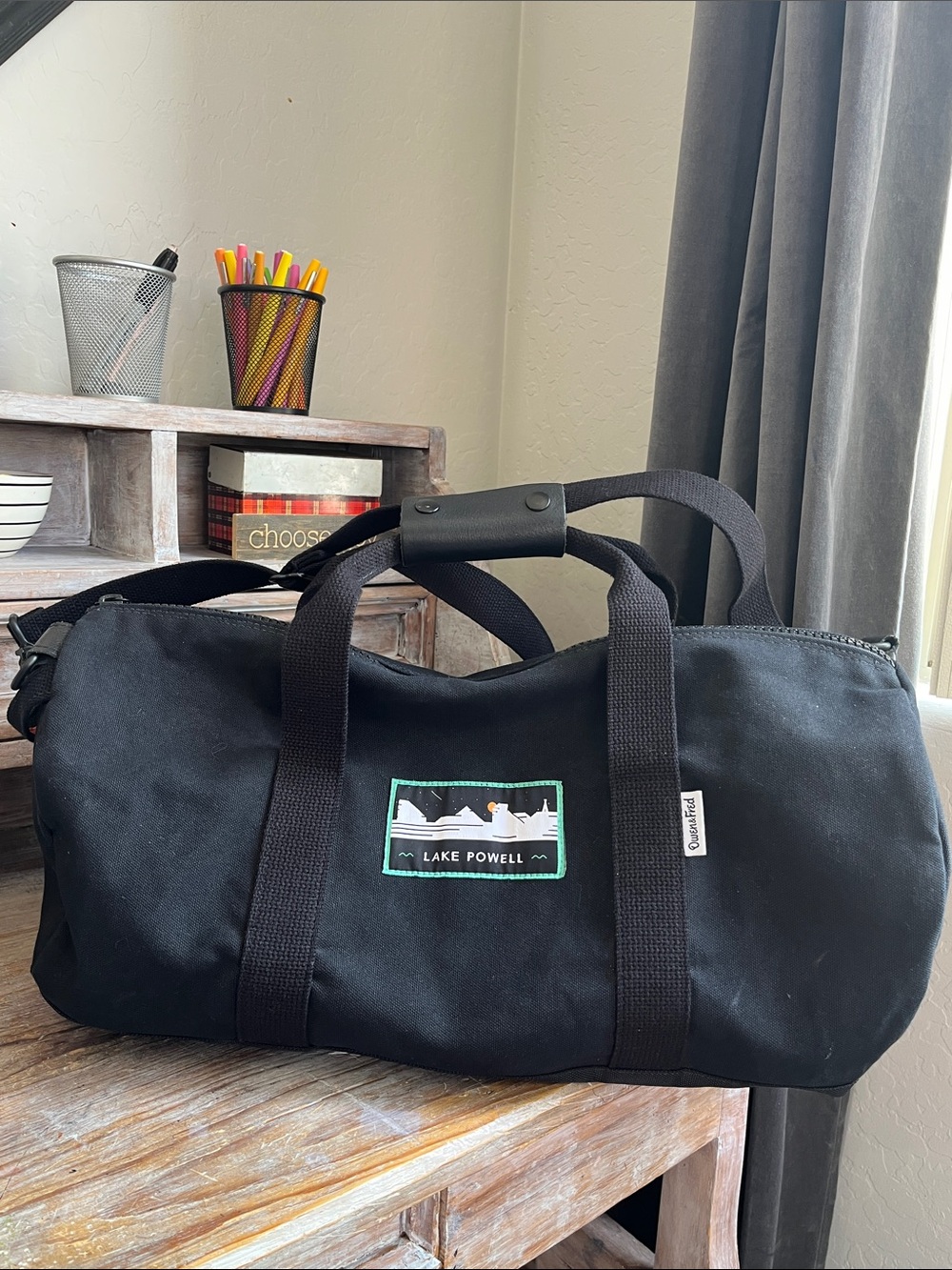 🖤  Owen & Fred R&R 2nd Edition Lake Powell Duffel Bag Canvas Leather Strap
